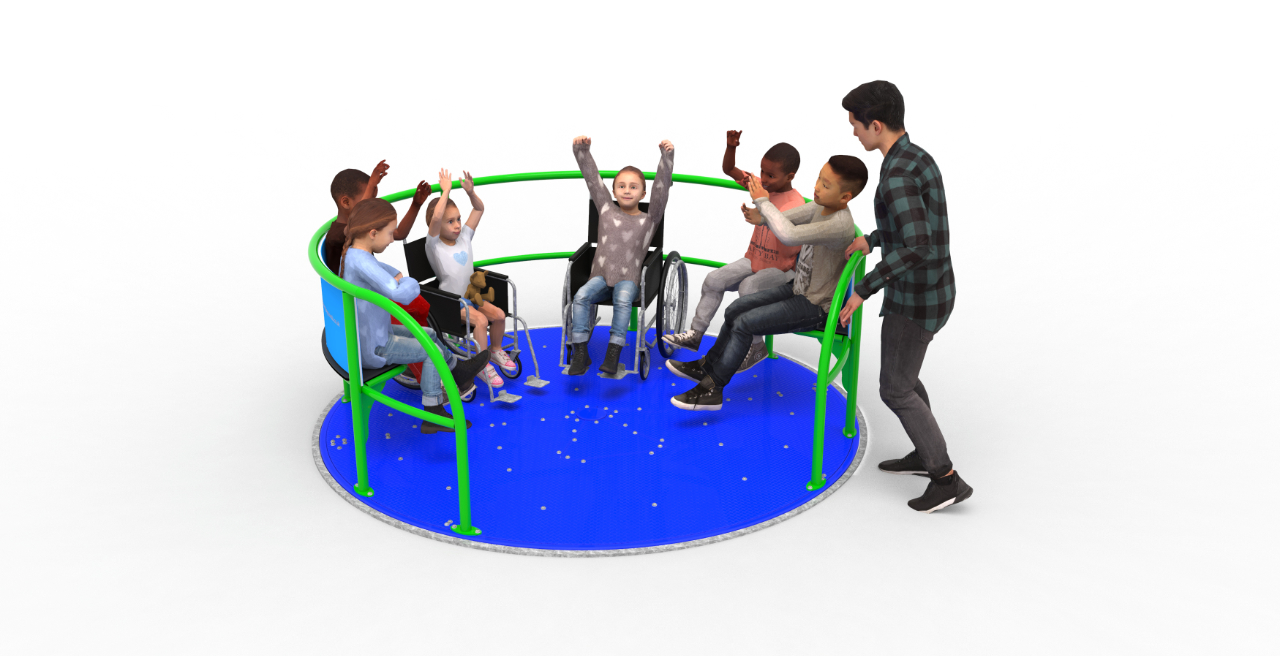 GL Jones Playgrounds - AbilityDisk - 2.5m Inclusive Roundabout